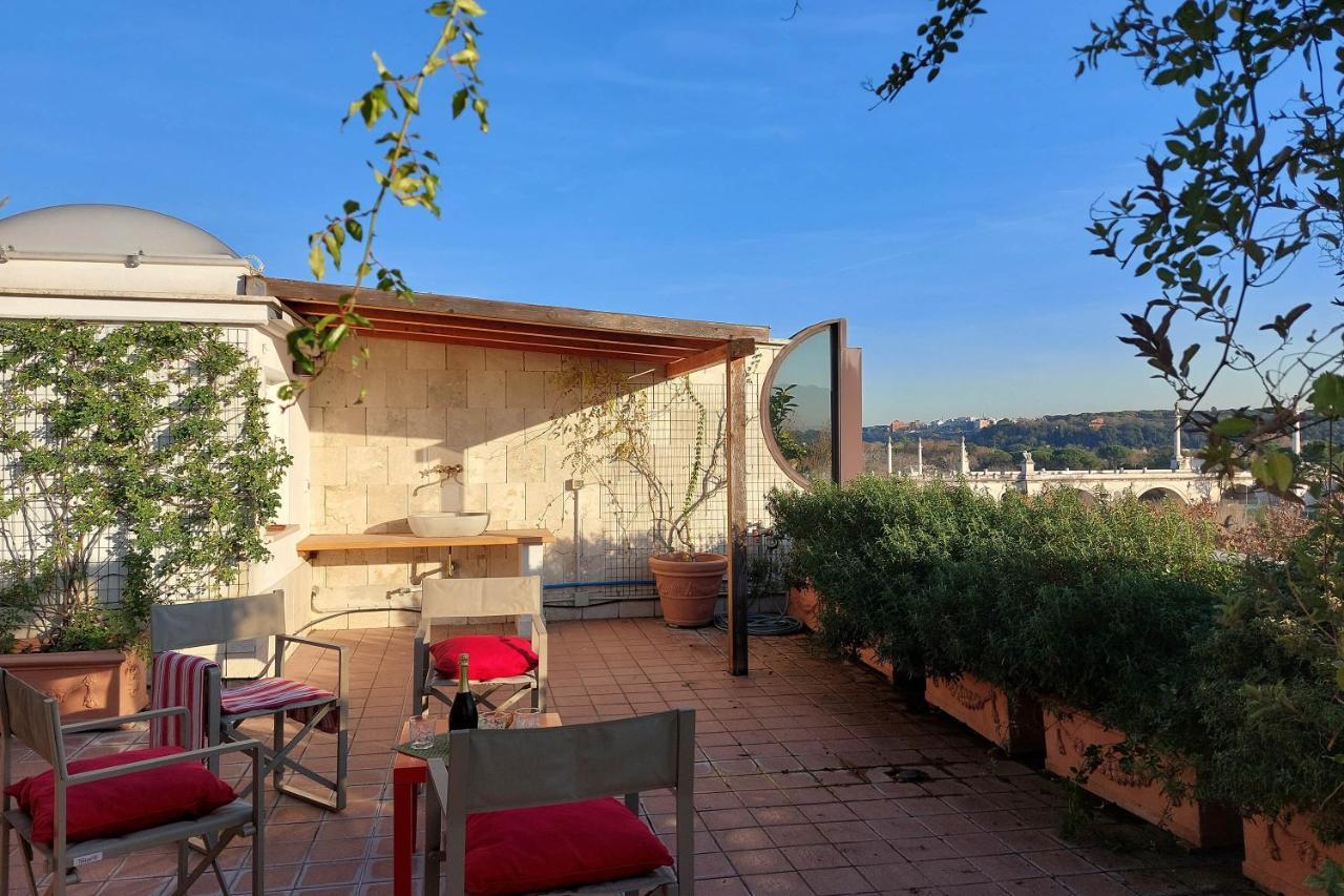 Beautiful Loft In Ponte Milvio With Terrace Roma Exterior foto